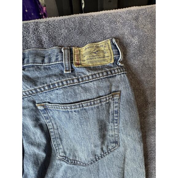 RedHead Jeans Mens 35x30 Light Blue Classic Fit Denim Straight Leg Work Wear - Picture 5 of 8